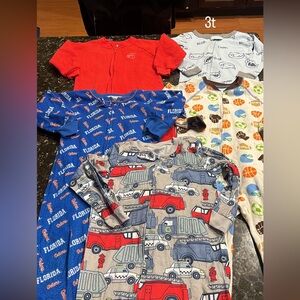Assorted Baby Onesies with Vehicle and Sports Prints